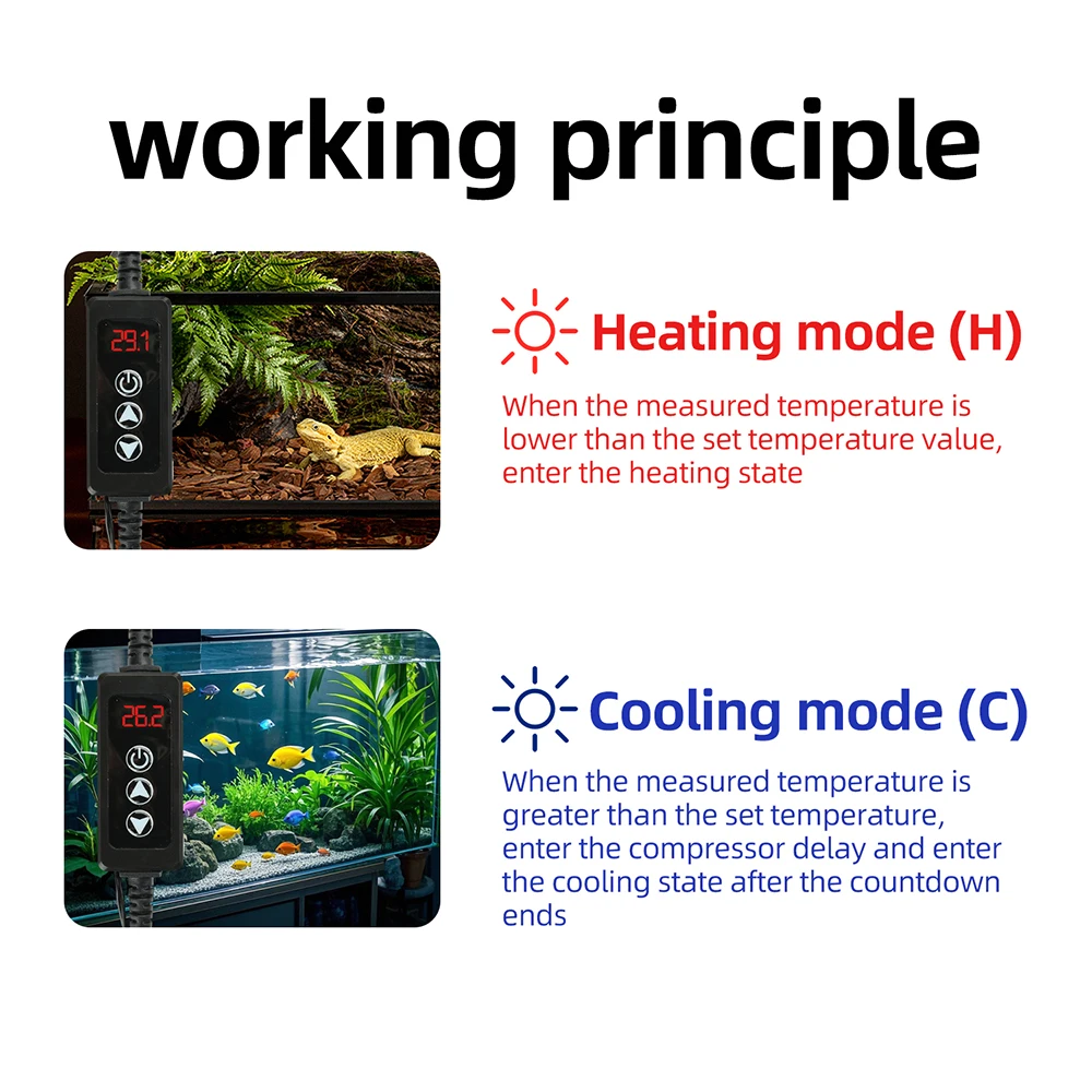Intelligenter digitaler Temperaturregler W-3301A, Dual-Modus Heizung und Kühlung, Kindersicherung, präzise Klimasteuerung für Zuhause – Detail 17