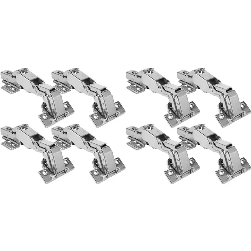 

A25I-8Pcs 180 Degree Cabinet Hinges Concealed Hydraulic Adjustable Mounting Hinges Soft Close Cabinet Hinges Cold Rolledsteel