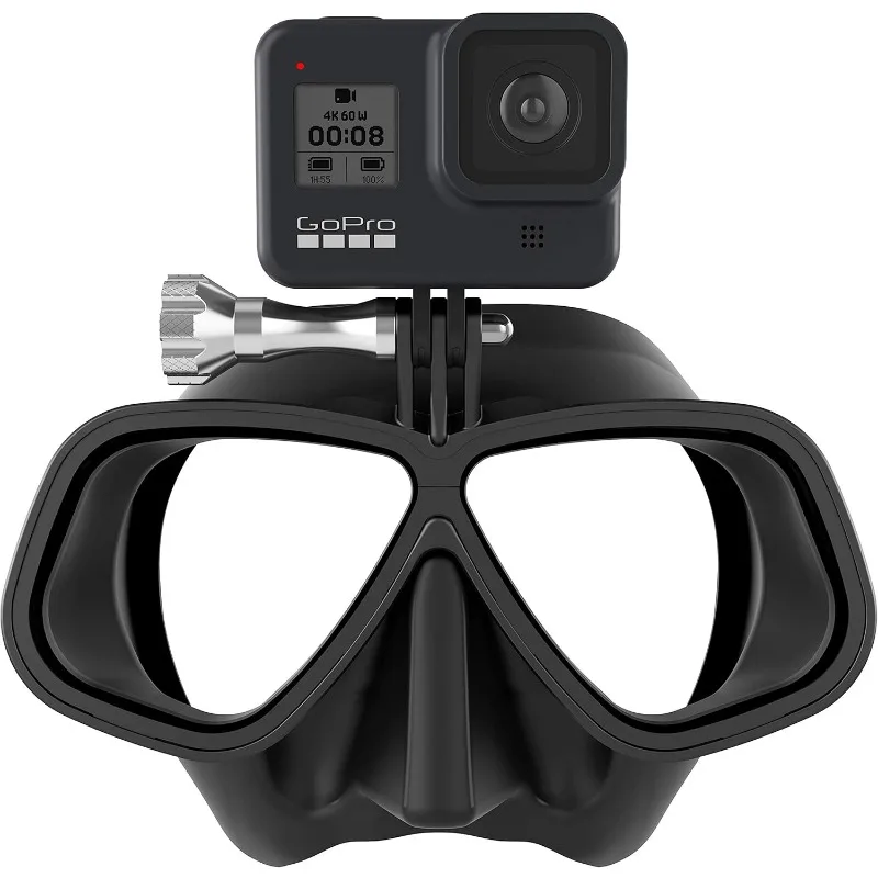 

Frameless Dive Mask w/Mount for All GoPro Hero Cameras for Scuba Diving, Snorkeling, Freediving (Clear)…