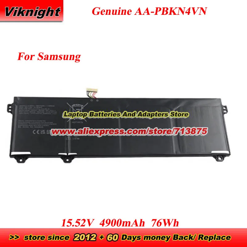 

Оригинальный аккумулятор AA-PBKN4VN 15,52 В 4900 мАч 76 Втч для Samsung Galaxy Book3 Book4 Ultra 16 NP960XFH NP960XFH-XA1US NP960XFH-XA2UK