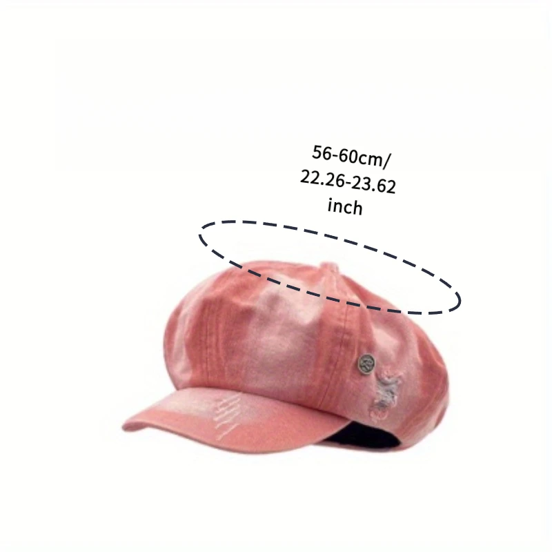 Vintage Gradient Beret Hat Lightweight Breathable Unisex Holey Artist Design Small-Face Shape Men Women Casual French Style