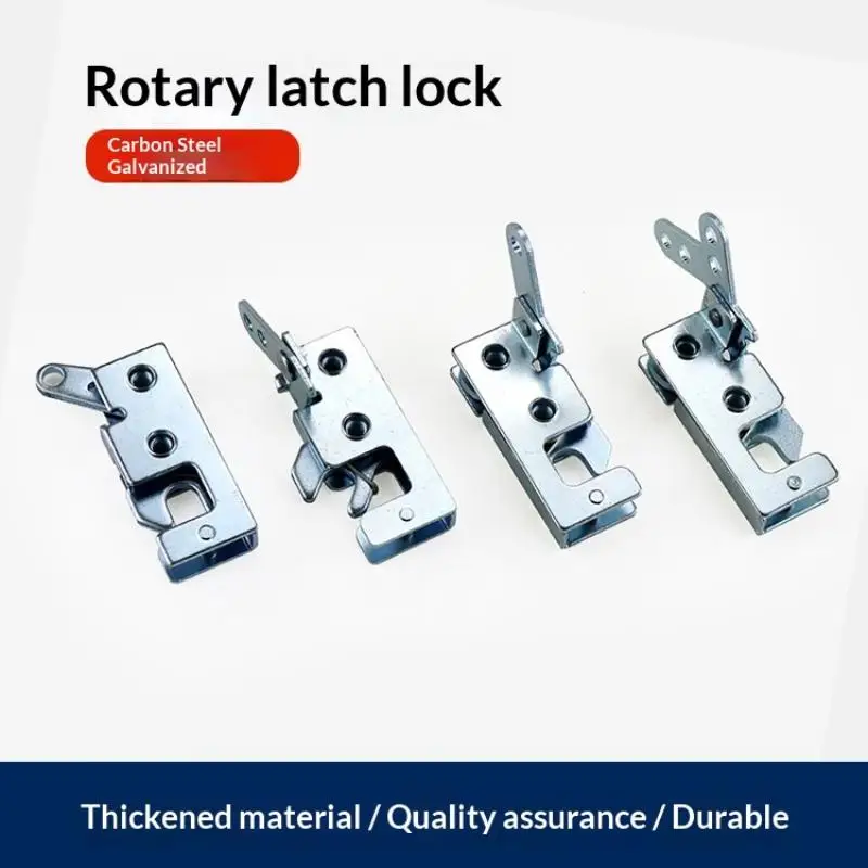 1pair Automotive Rotary Manual Bear Claw Latch Door Panel Metal Concealed Rotary Slam Lock Latch Industrial Cabinet Door Latches