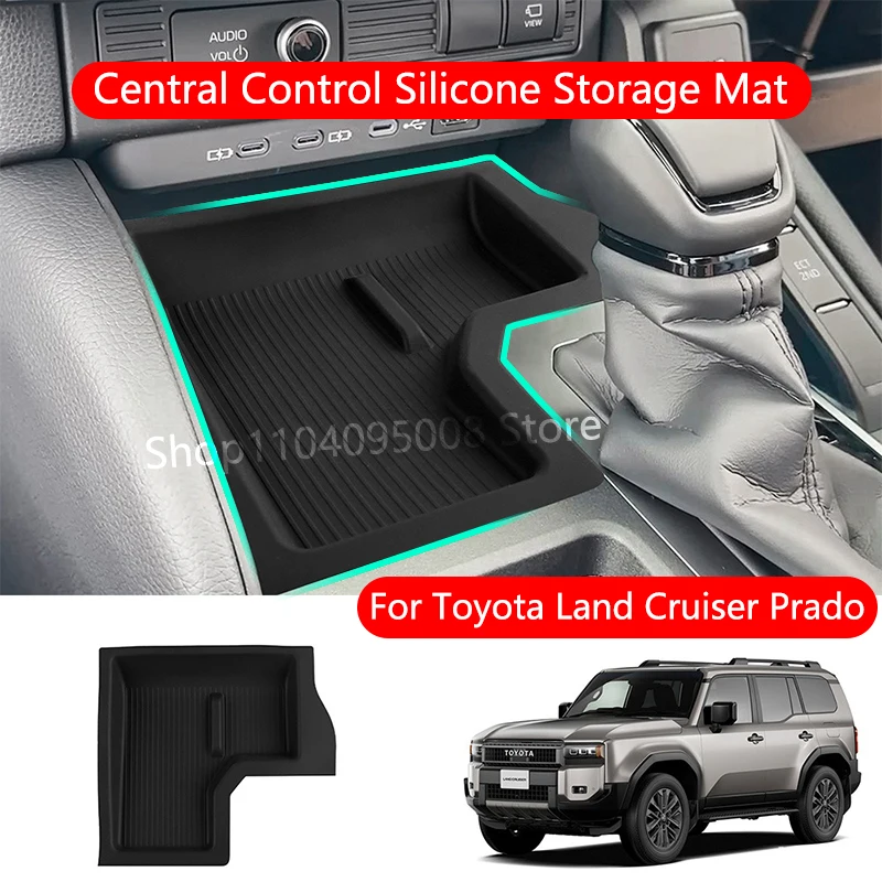 

RHD For Toyota Land Cruiser 250 Prado LC250 2024 2025 Car Central Control Silicone Storage Mat Organizer Storage Box