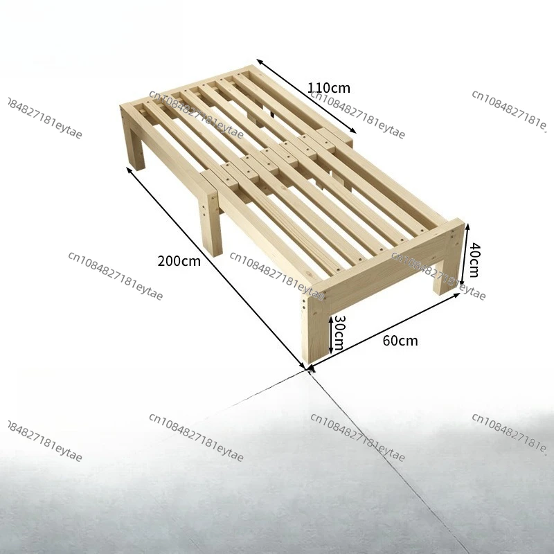 Eco-Friendly Solid Wood Sofa Bed, Telescopic Pull-Out Bed, Small Apartment Tatami Simple Push-Pull Design