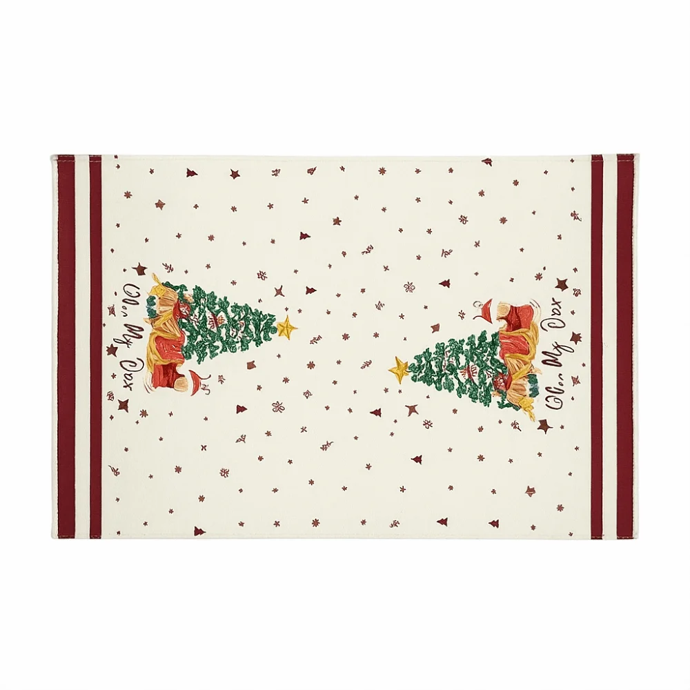 5Pcs Ultra Soft Christmas Dishcloth Towel Quick-drying Microfiber Christmas Kitchen Dishcloth Reusable Xmas Towel Set