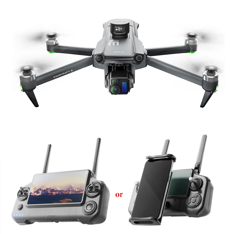 Latest Wing 6 Drone 8K Camera 3-Axis Gimbal WIFI Obstacle Avoidance FPV Brushless Touch Screen Remote Control Quadcopter Toys