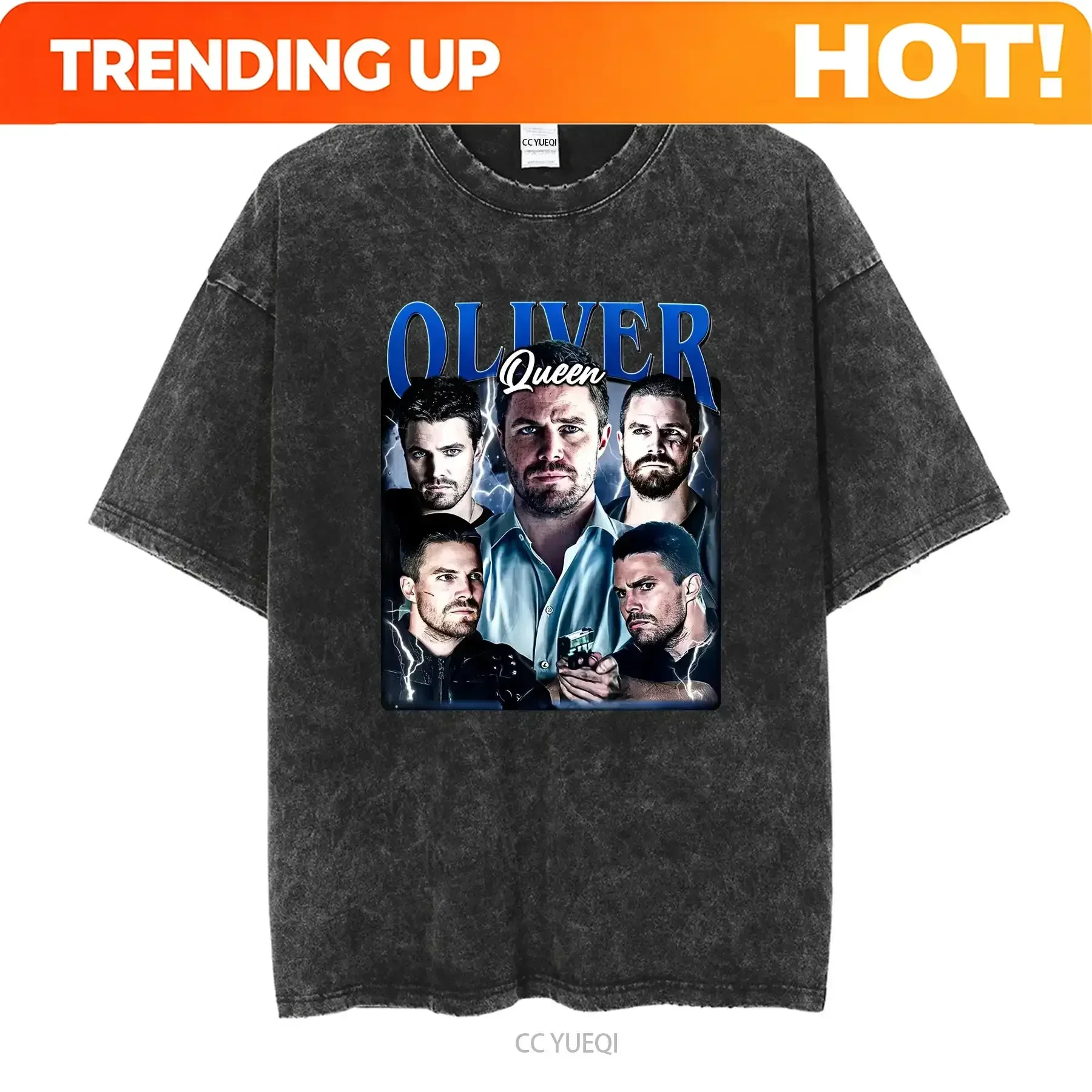 Customization Shirt Limited Oliver Queen Vintage T Shirt For Woman And Man Long Or Short Sleeves Vintage Washed Comfortable Unis