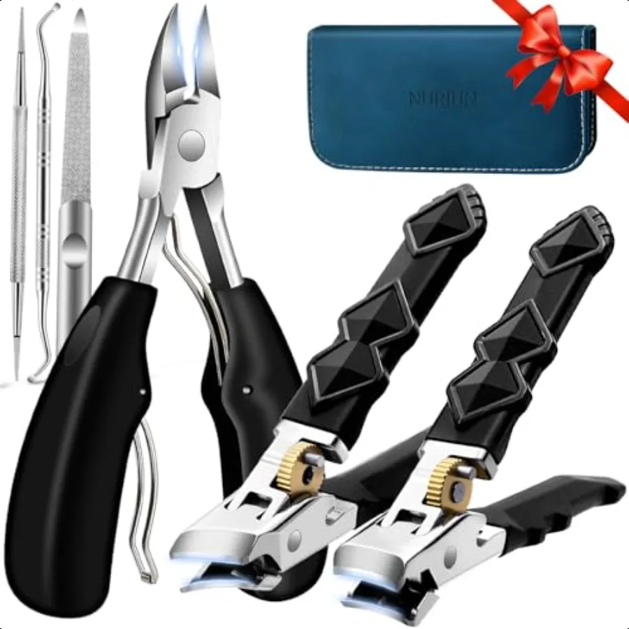 

6PCS Orthoclip Toenail Clippers for Seniors Thick Toenails Heavy Duty Nail Clippers for Men Ultra Sharp Slanted Ingrown Toenail