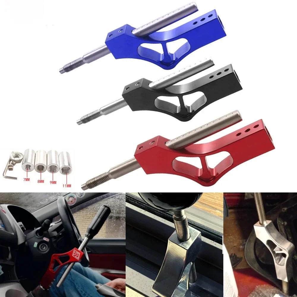 Aluminum Adjustable Height Lever Car Gear Shift Knob Extender Shifter Extension Single Bend Car Shifter Extender