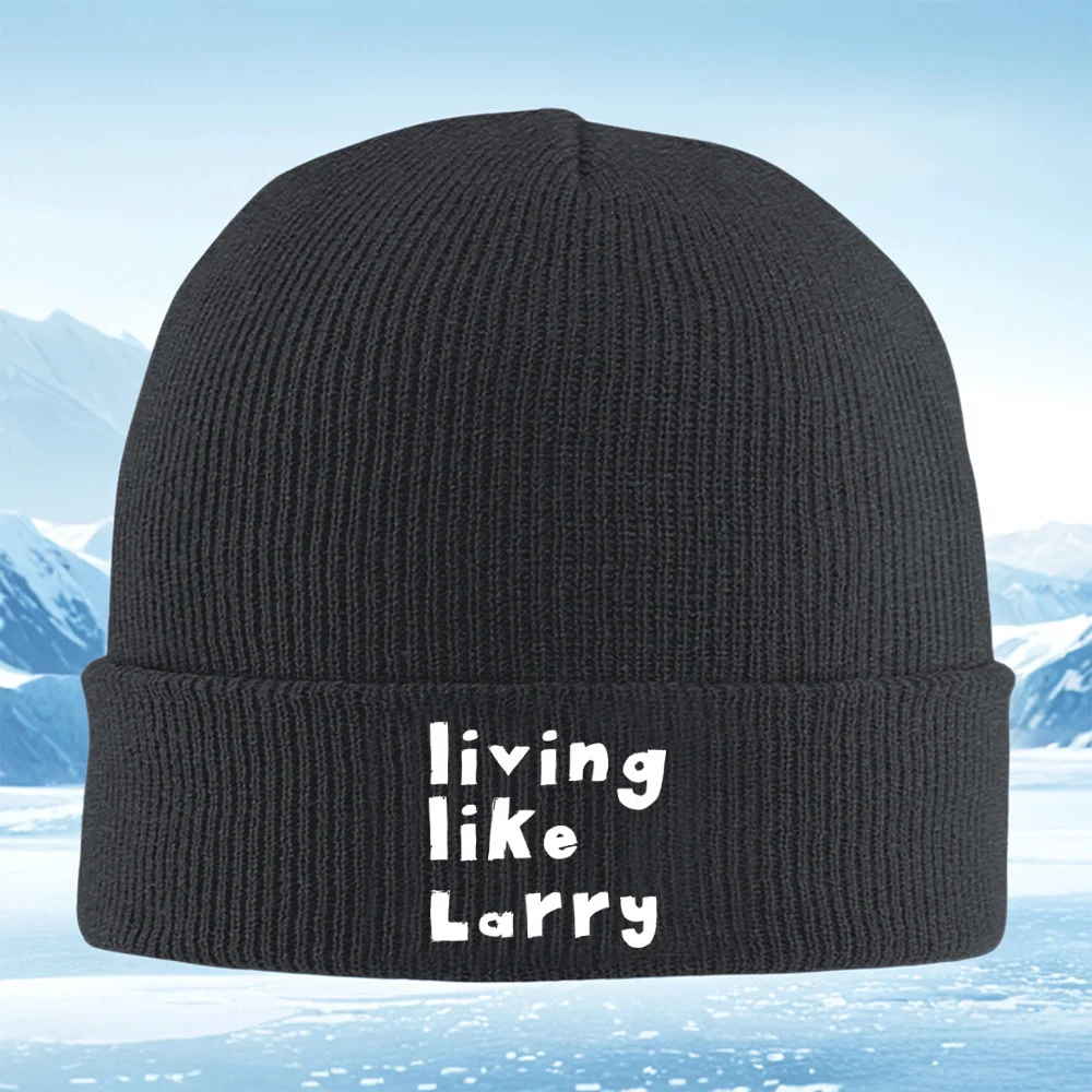 عيش مثل لاري، كلمات جريئة. الرجال النساء للجنسين محبوك قبعة قبعة صوفية قبعة الشتاء الحرارية الدافئة عيد الميلاد في الهواء الطلق ركوب الدراجات Hik #1