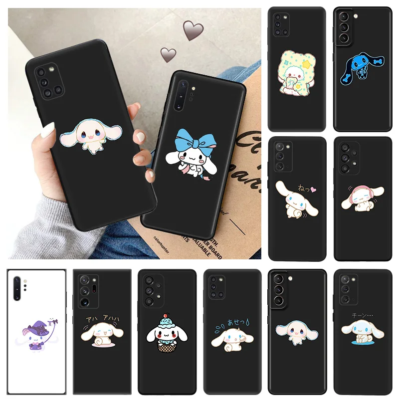 Phone Case for Samsung Note 10 Plus 9 8 A35 A55 S9 S8 A50 A70 A40 A41 A42 A06 A04 A05 A50S A70S cinnamoroll Matte Back Cover