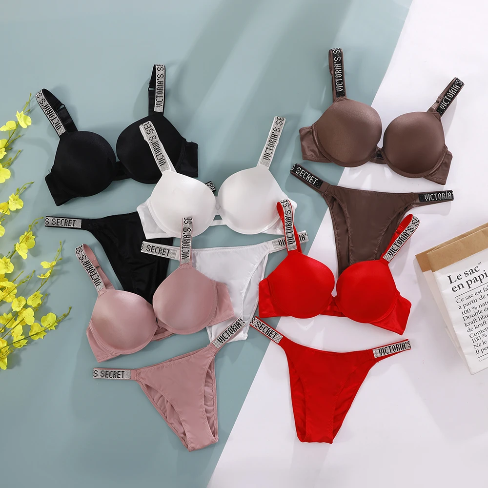 Victoria's Secret Nieuwe Klassieke BH en Slip Set Kant Lingerie Sets Dames Sexy Lingerie Set Kant Trim Ondersteunend Verstelbaar - afbeelding 2