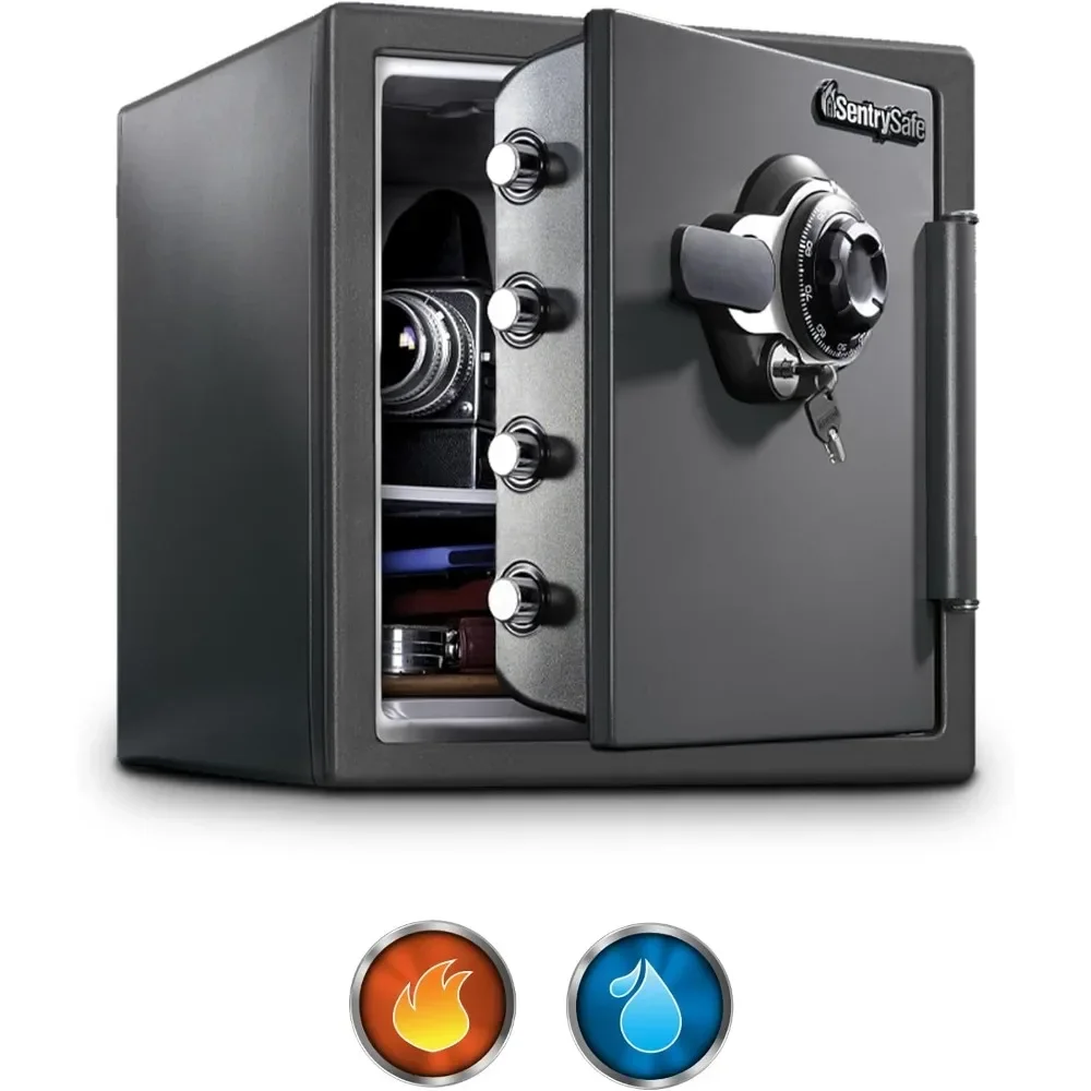 

and Fireproof Gun Metal Gray Alloy Steel Safe Box for Home, Office with Combination Lock, 1.23 Cubic Feet,