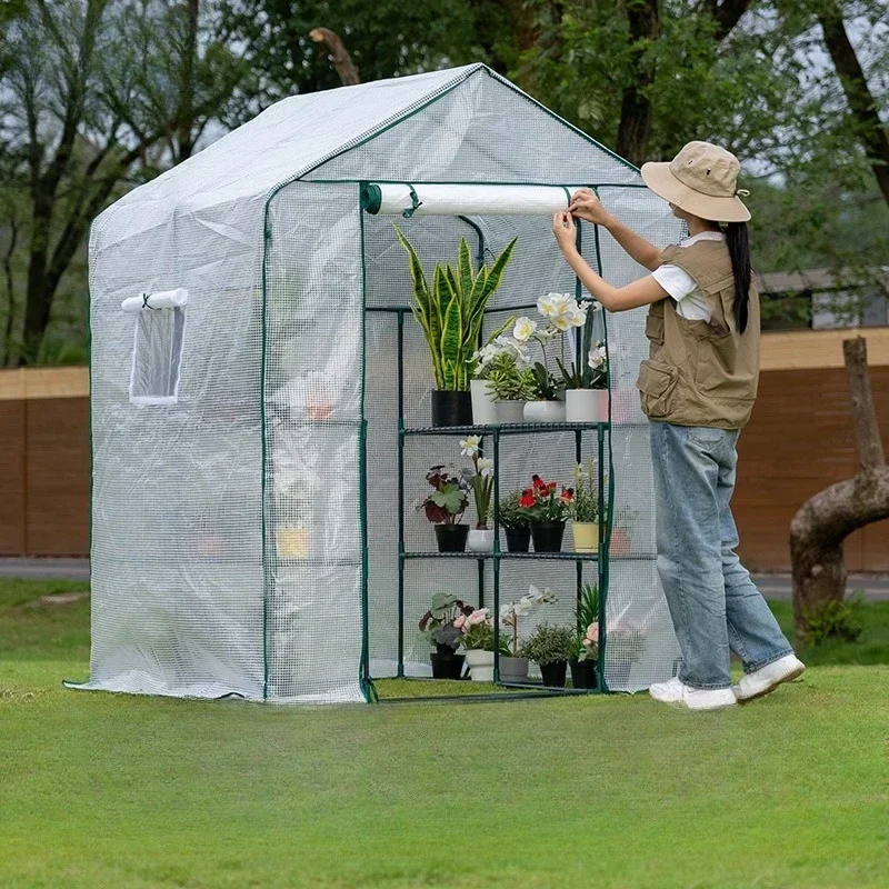 Gardening greenhouse greenhouse balcony flower room plants succulent flower stand sun room greenhouse green plant greenhouse