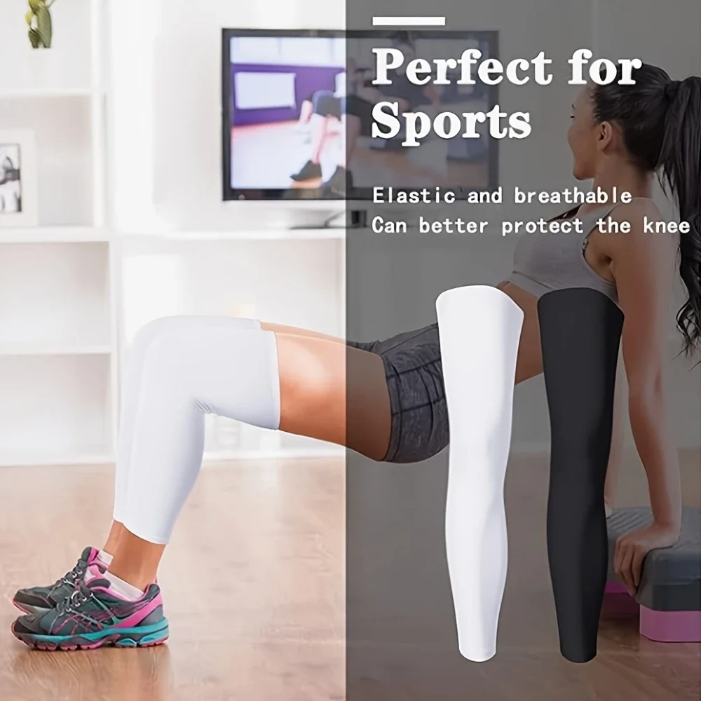 WEST BIKING Summer Cycling Running Legs Sleeve Ice Silk UV Protection Compression Non-Slip Leg Warmer Cooling Sport Gear image 4