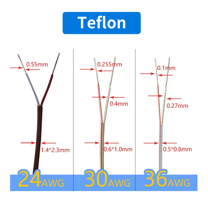 Cavo di misurazione della termocoppia K J GG-K-30-SLE GG-K-24-SLE TT-K-24-SLE TT-J TT-T compensazione del cavo di prolunga della temperatura