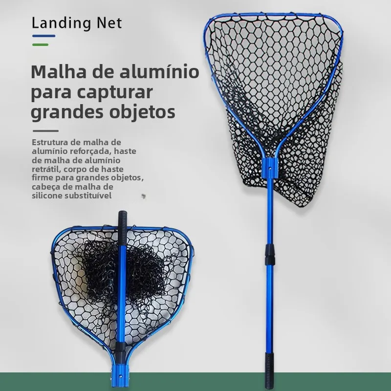 filet-de-peche-portable-en-alliage-d'aluminium-et-silicone-pour-gros-objets-avec-canne-extensible-super-resistant-pour-la-capture-de-gros-poissons-en-exterieur