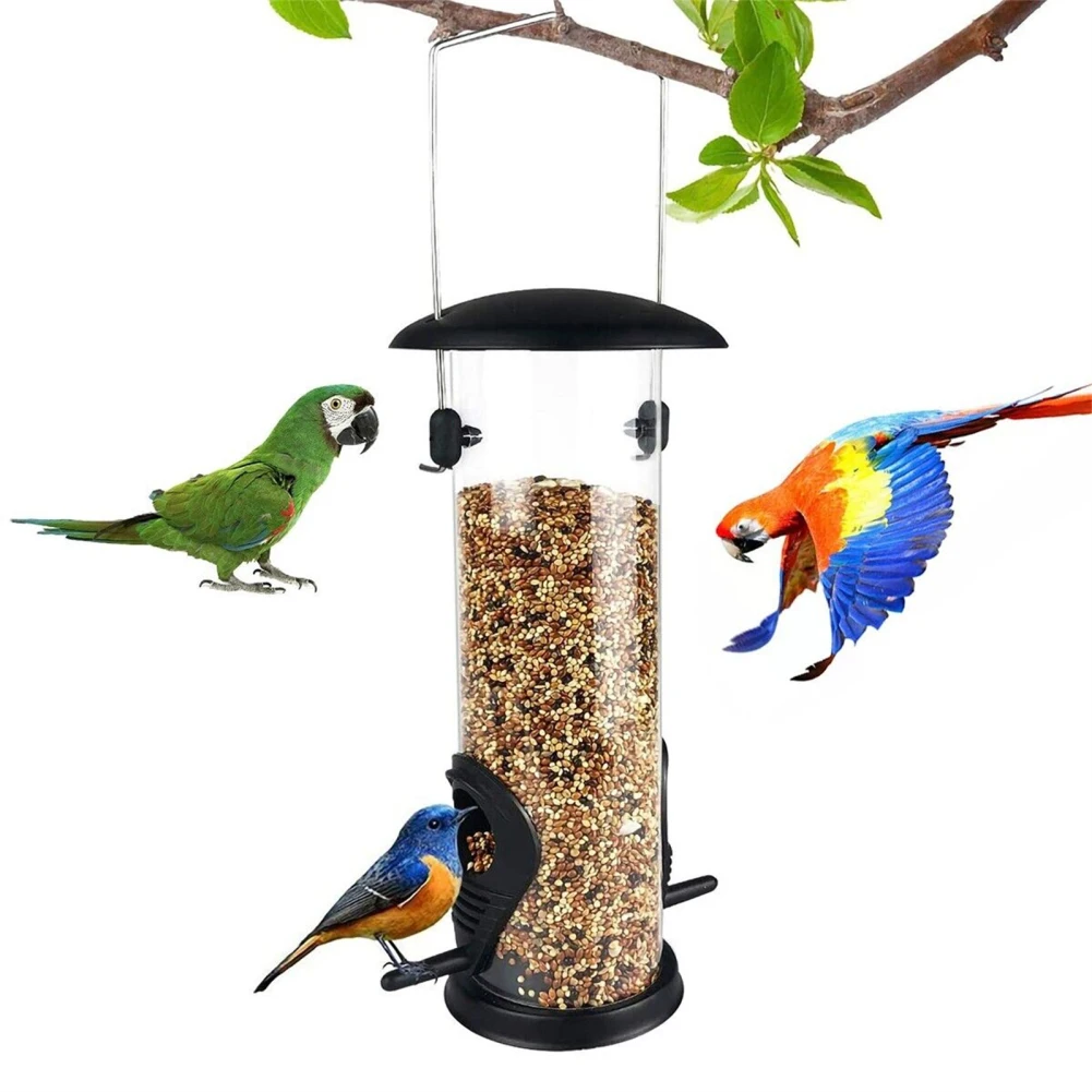 

Outdoor Plastic Hanging Tube Feeders Premium Automatic Bird Feeder Garden Yard Decoration For Bird Lovers Pet Products