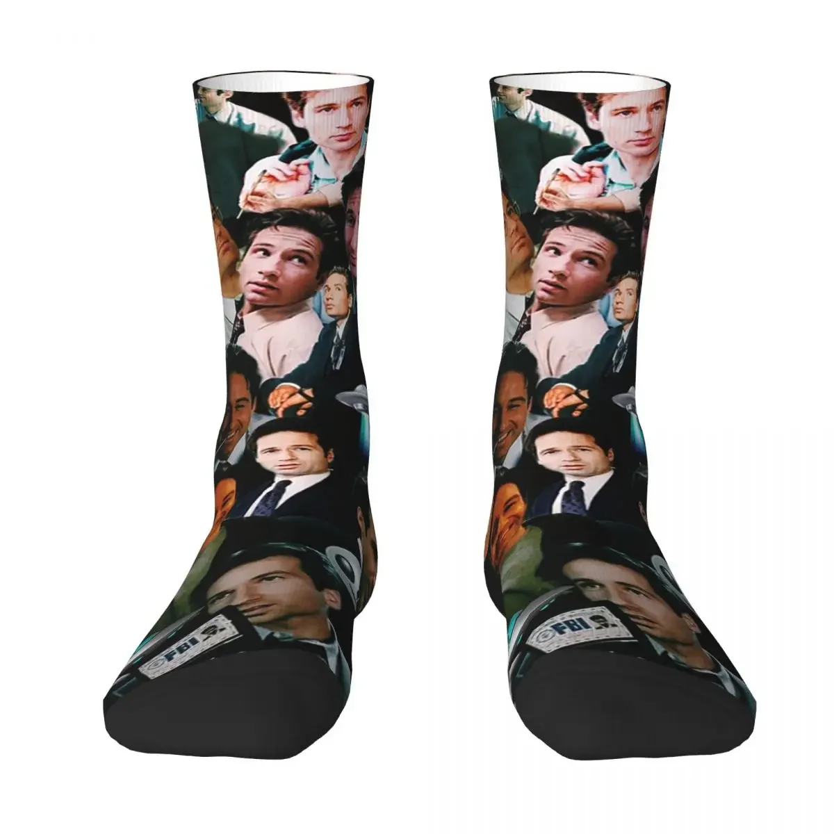 Mulder Collage Socks Harajuku Sweat Absorbing Stockings All Season Long Socks Accessories for Unisex Gifts