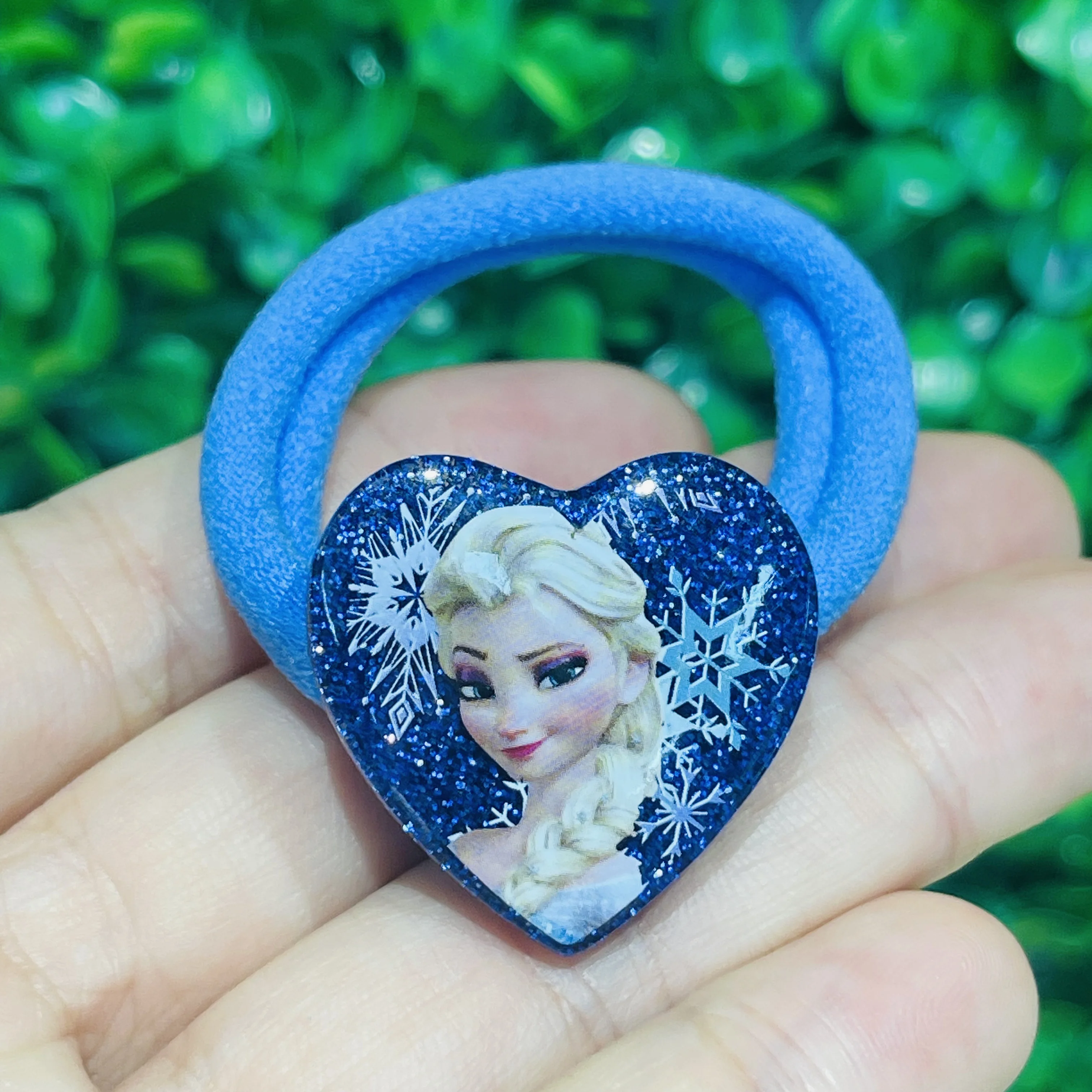 1PCS Disney Princess Elsa Anna Elastic Hair Rubber Bands Headband Hair Accessories Girls Cartoon Hair Gum Hair Bows Headwear