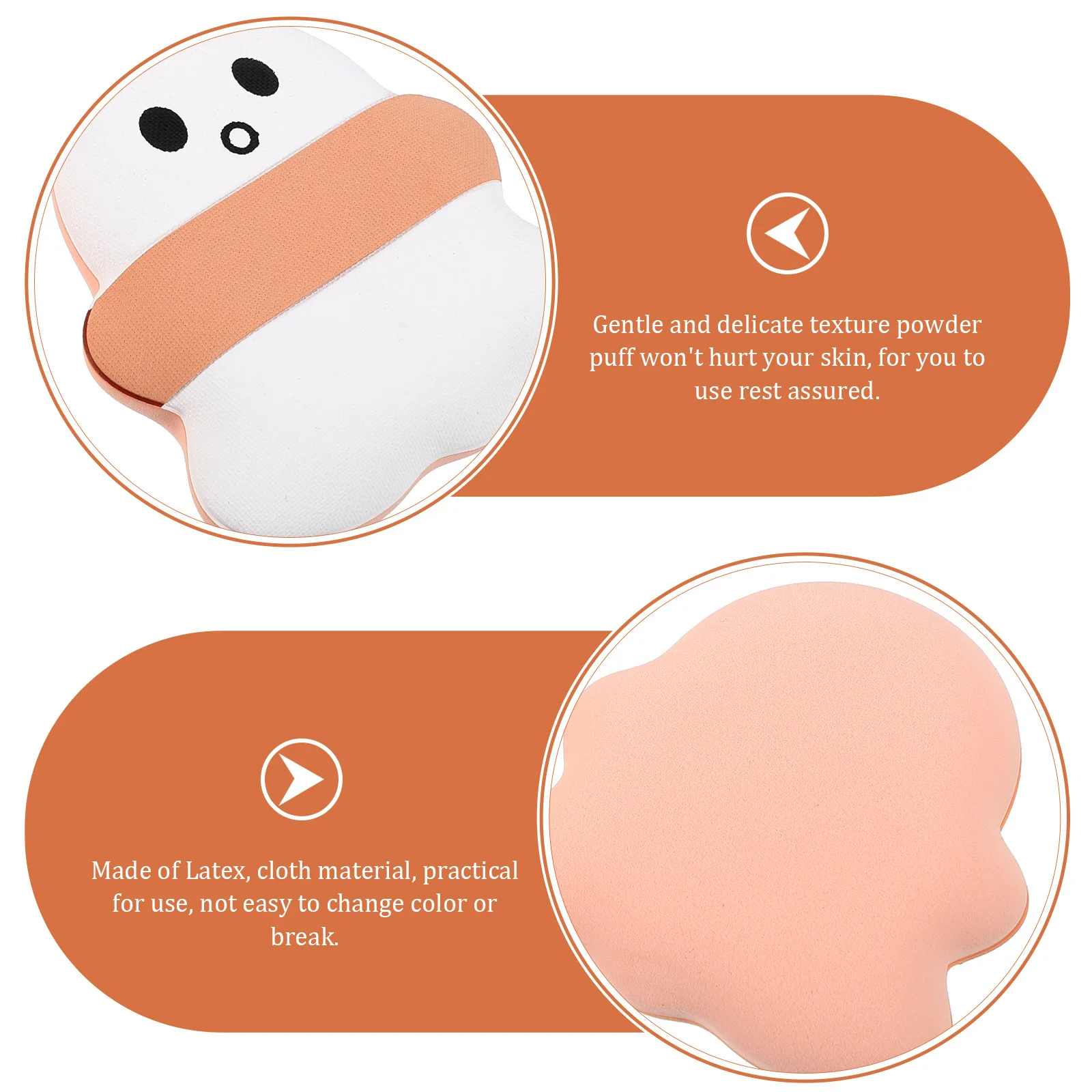 

3Pcs Powder Puff for Face Mini Finger Puff Cute Makeup Applicator for Loose Setting Powder Foundation Blending Smooth Gentle