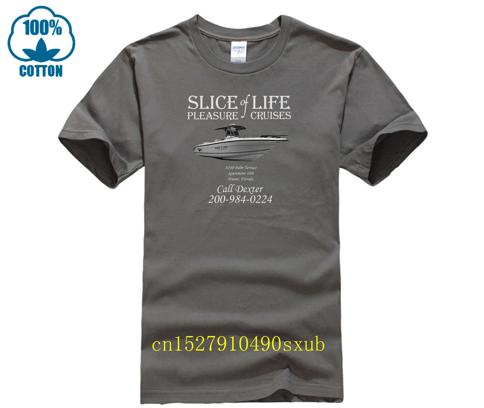 Dexter inspired slice of life pleasure cruises t shirt Morgan 100% cotton short sleeve T shirts interesting t shirt