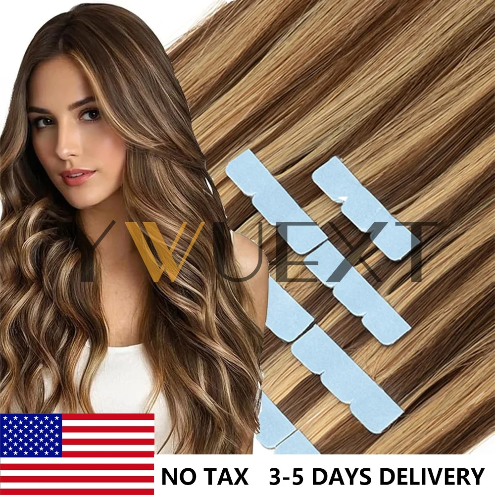 

Наращивание волос на ленте Mini Tape In, 12-20 дюймов, машинное плетение Remy, с клеевой основой, натуральный черный, коричневый, светлый, 10 шт.