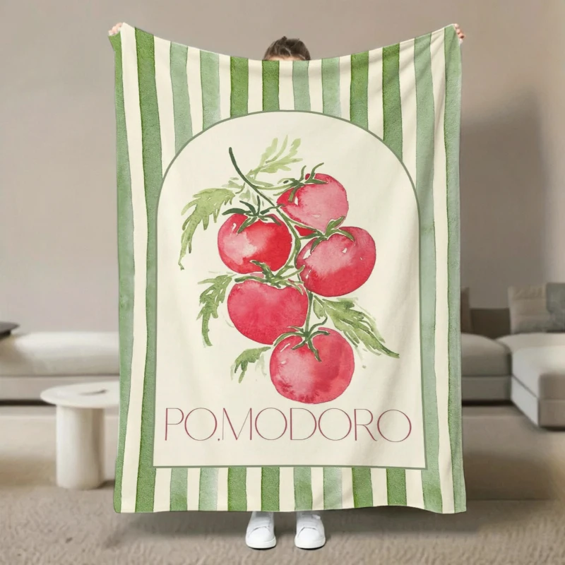 Pasta Club Typography Flannel Blanket For Kitchen Or Dining Room Soft Warm Throw Blanket Wrap