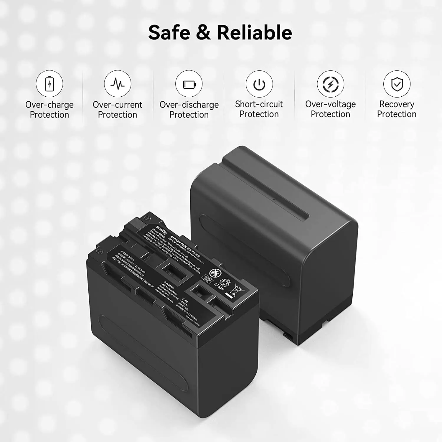 Batterie Np-F970 Smallrig (1 pièce) pour batterie lithium-ion aste 7800mAh pour caméscope-4073