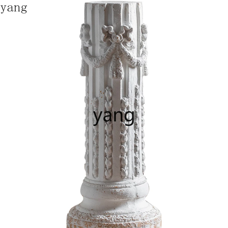 LCX White Roman Column Side Table Corner Table Flower Rack Display Photography Prop Decoration Decorations