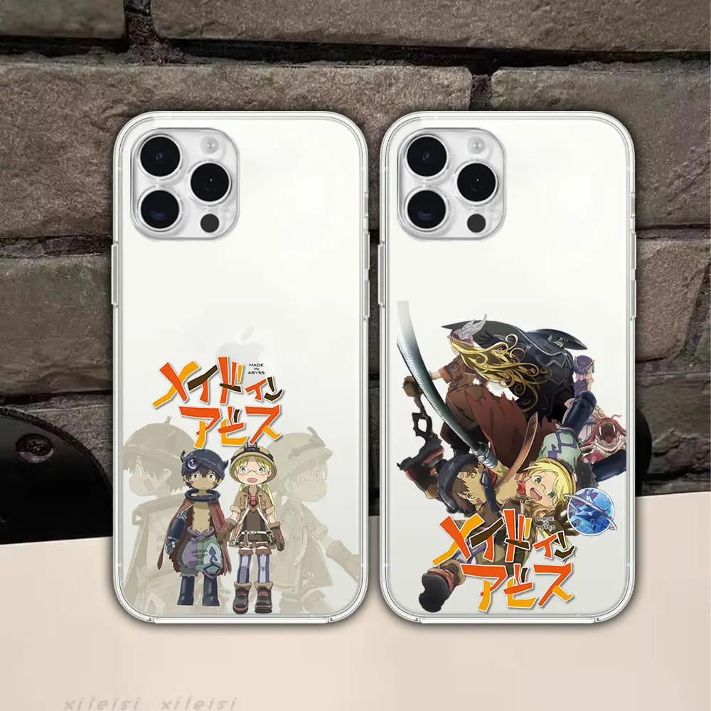 BiliBili M-Made in A-Abyss For Samsung Galaxy S23 S22 Ultra Plus Note 20 Ultra10 Plus A71 70 A52 Transparent Phone Case