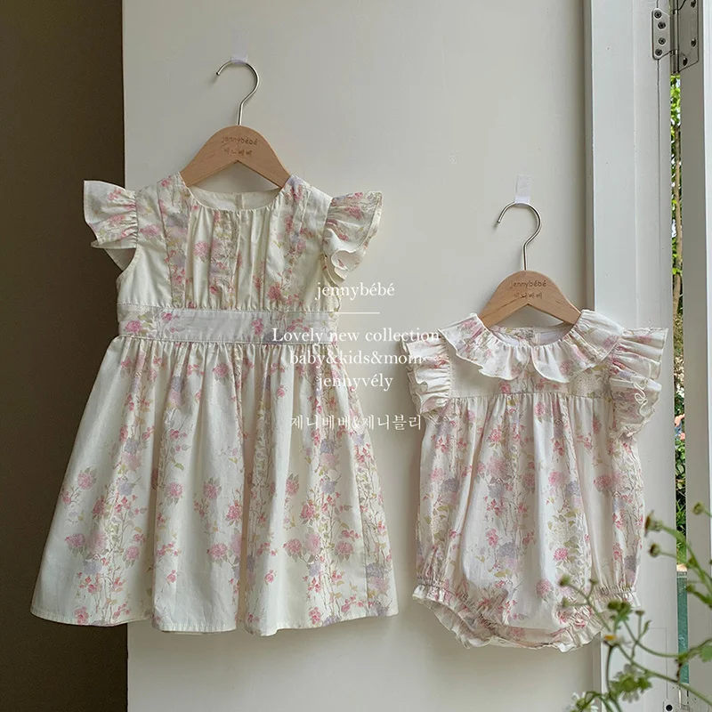 

Soft Breathable Floral Girls Dress Summer Toddler Girls Clothing Children Party Wedding Vestidos Baby Stuff Kids Family Clothes