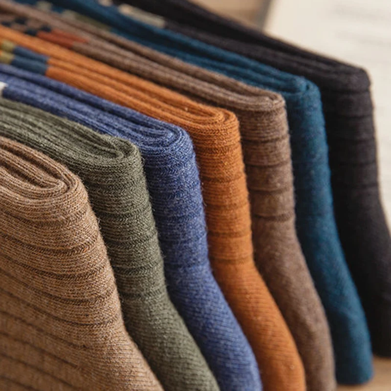 6/12 คู่ Unisex สีทึบลายกลางถุงเท้า Breathable เหงื่อดูดซับกลิ่นนุ่มสบายคู่สบายๆถุงเท้า