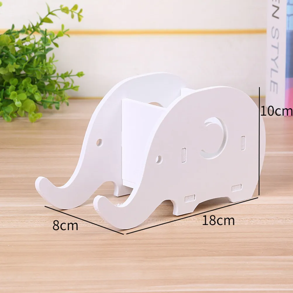 3Pcs Elephant Desktop Organizer Wood-Plastic Plate Sustainable Pen Holder Cell Phone Stand Storage Box Storage Box