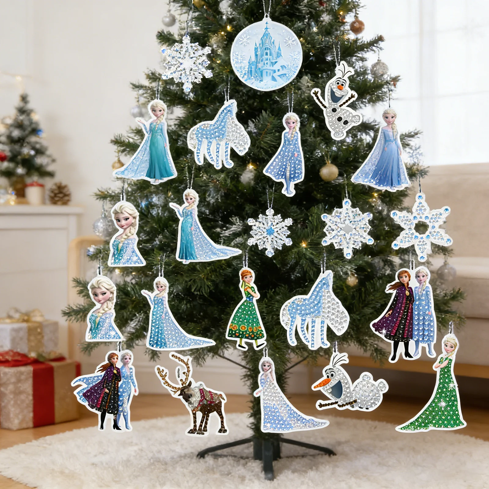 

Creative DIY Diamond Painting Stickers - Princess Frozen Series, Cute Cartoon Design, Ideal Birthday Gifts Souvenirs for Kids