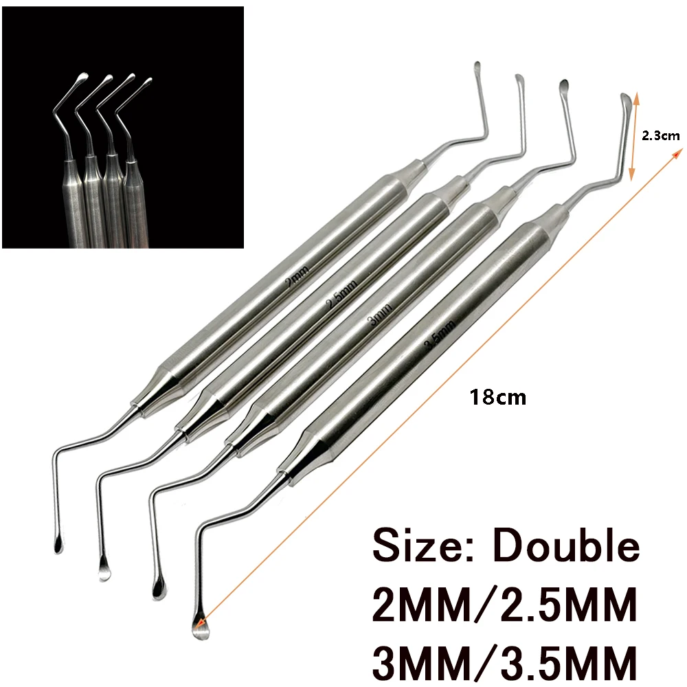 Cureta dental graciosa, curetas de osso periodontais, perio dental, alça de aço inoxidável de alta qualidade, design, cureta dentária