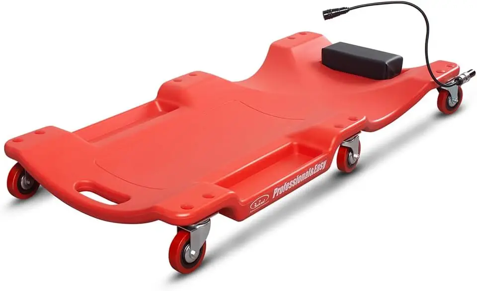 

40-Inch Heavy-Duty Garage Creeper with LED Lights, Low-Profile Design and Durable Casters for Automotive Mechanics
