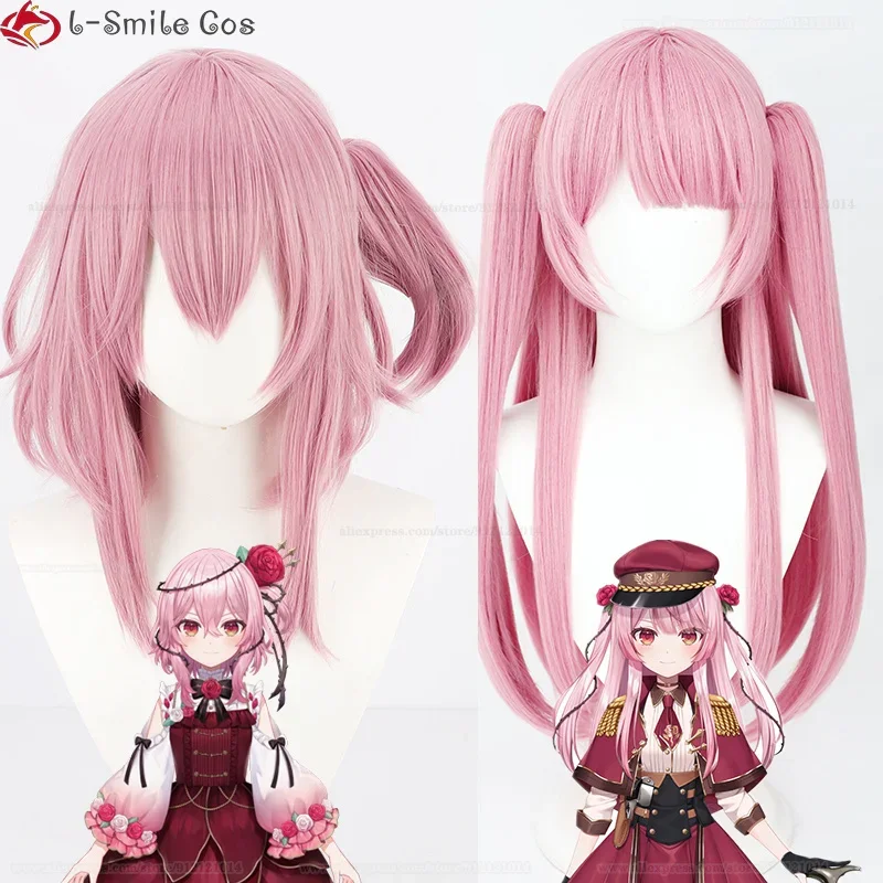 Rosemi lovestock cosplay wig vtuber niarisanji obsydia rosemi Sama cosplay wig pink heat resistant hair thornyboys wigs wig cap