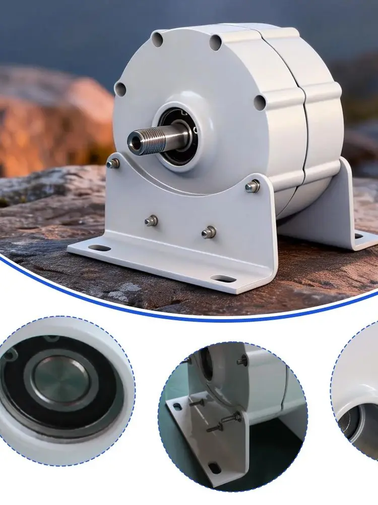Polen Levering 3000W Gearless Permanente Magneet Generator Turbine Lage Snelheid 12V 48V Voor Water- en Windenergie Huishoudelijk Gebruik - afbeelding 2