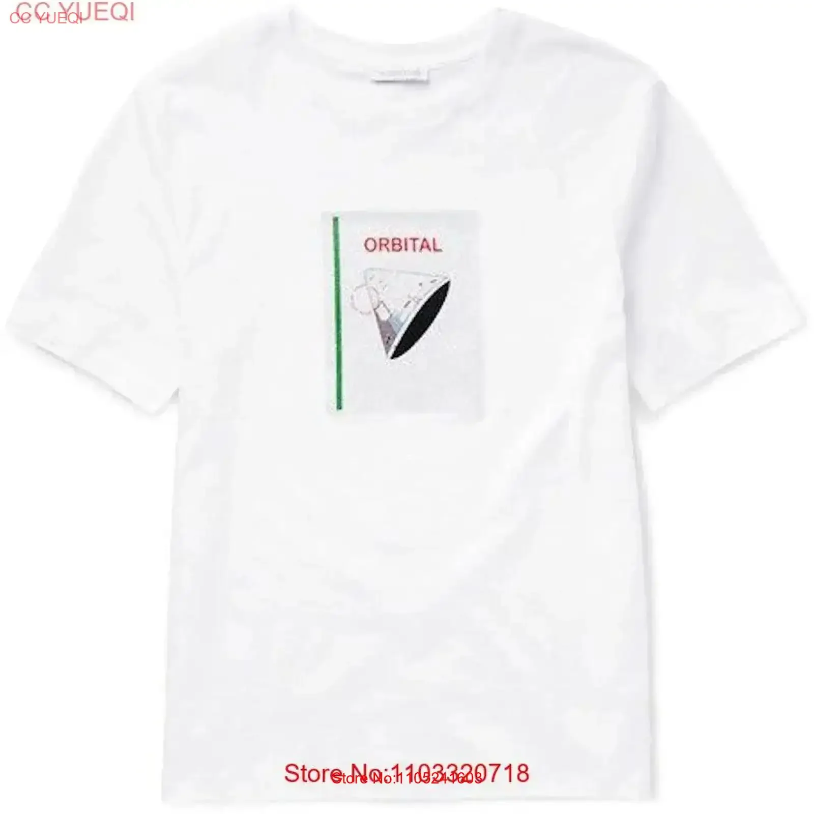 WOW New Tags J W Anderson Orbital Patch T Shirt white XL 210 vintage Washed Top For Everyday Wear Soft fashion Versatile
