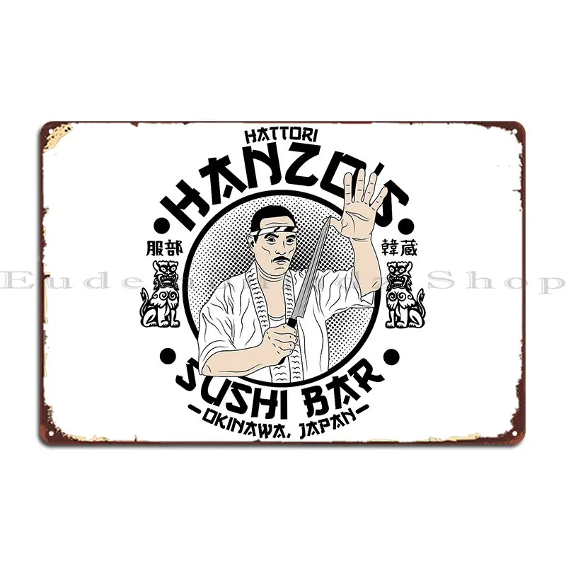 Hattori Hanzo S Sushi Bar Metal Signs Cinema Classic Wall Mural Design Wall Cave Tin Sign Poster