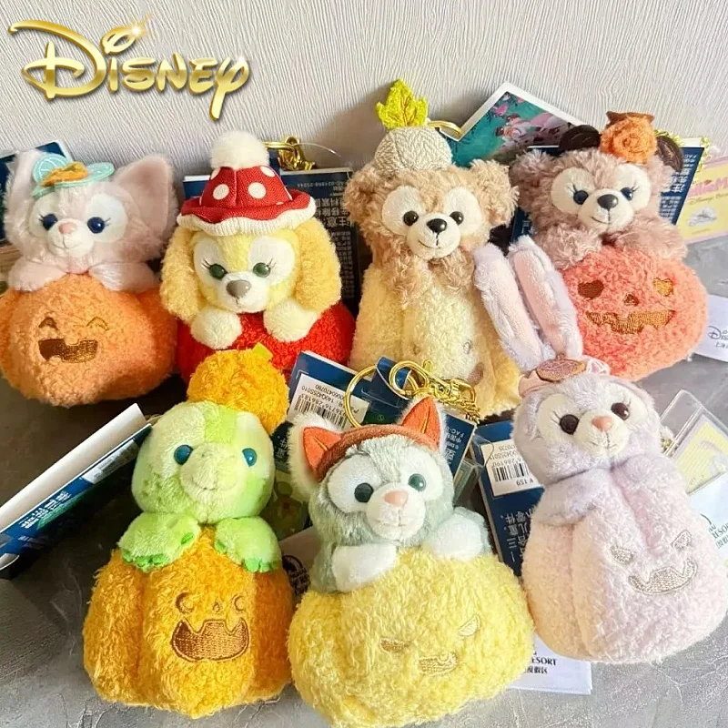 จี้ตุ๊กตาดิสนีย์แท้ ซีรีส์ฟักทองฮาโลวีน เชลลี่เมย์ ลินาเบลล์ สเตลลาลู พวงกุญแจตุ๊กตาการ์ตูน ของขวัญวันเกิด ของเล่น