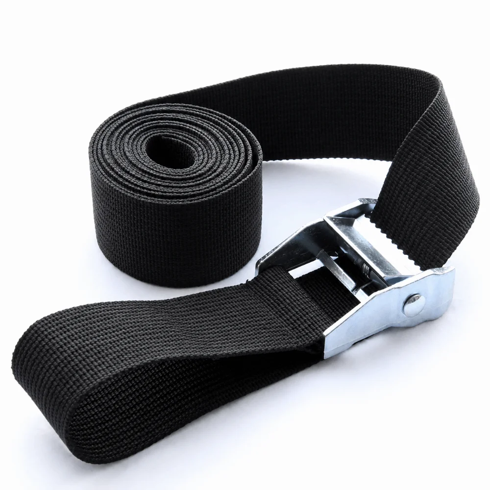 Black Tie Down Straps Metal Buckle Adjustable Ratchet Straps Strong Ratchet Belt 1/2/3 Meters*25mm Cargo Lashing Straps