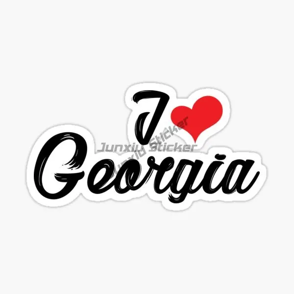 I Love GEORGIA Georgians Waterproof Funny Car Sticker Vinyl Decal for Auto Stickers and Decals Styling Car Accessories