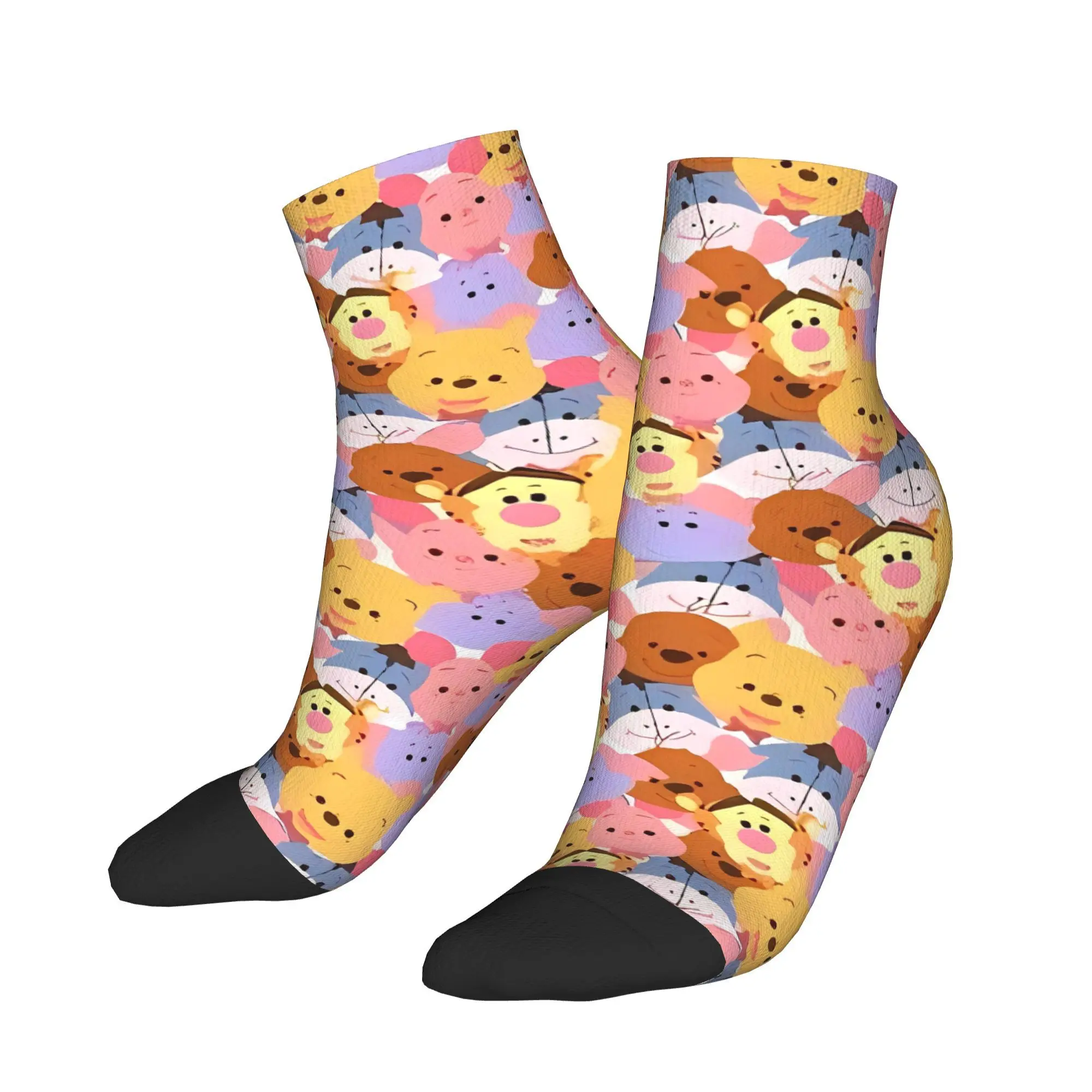 

Winnie the Pooh Ankle Socks Korean Comfort Soft Casual Socks Spring Cycling Printed Non Slip Sock For Unisex Men Gift