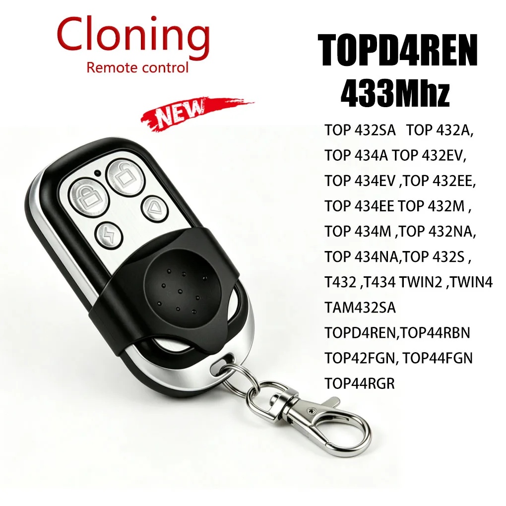 New-Copy TOPD4REN 433,92 Mhz replicator clone 42FGN,44RBN,44FGN,44RGR, 432EV, 432EE, 432NA garage door remote control