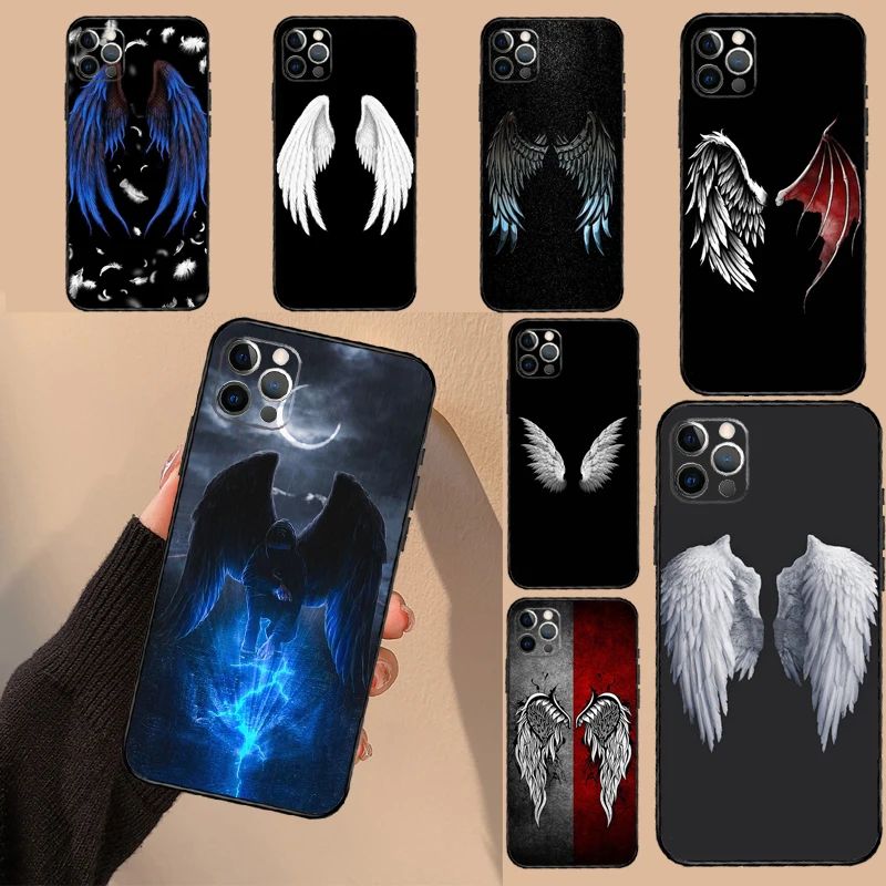 Funda con alas de Ángel y diablo para Honor Magic 7 6 5 Pro, funda para Honor 50 70 90 200 400 Lite X9 X8a X8b X9a X9b X9c