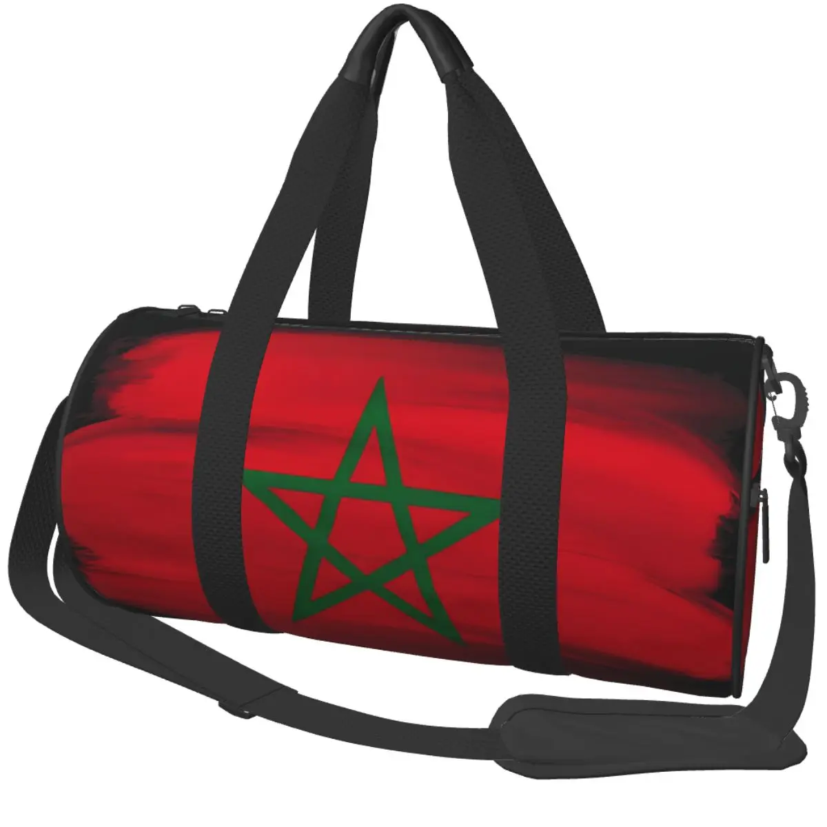 Morocco Flag Gym Bag Outdoor Sports Bags Large Capacity Travel Design Handbag Colorful Fitness Bag For Men Women