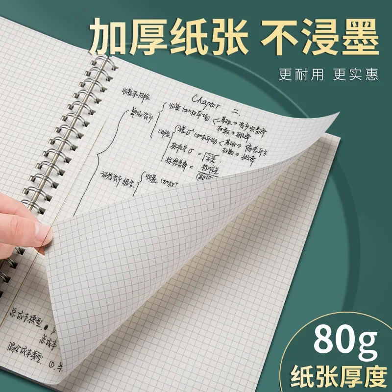 PP rollover coil book B5 thickened notebook simple A4 grid horizontal line blank note office book A5 wholesale agendas