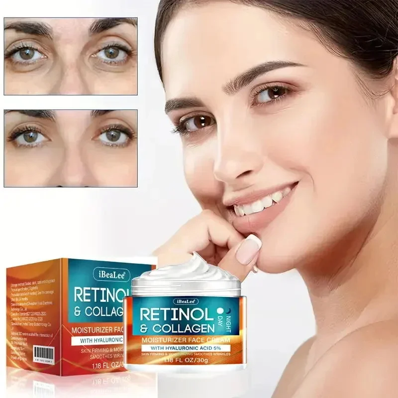 Crema antiarrugas con retinol para hombres, colágeno antienvejecimiento, eliminación de arrugas en la cara y el cuello, hidratación eficiente, reafirmante, cuidado de la piel coreano